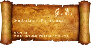 Gestetner Marianna névjegykártya